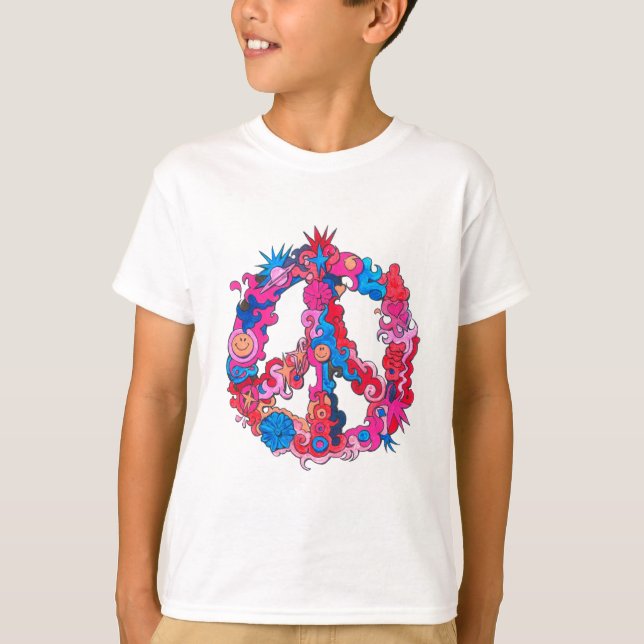 T-shirt Symbole de paix de Psychdeclic (Devant)