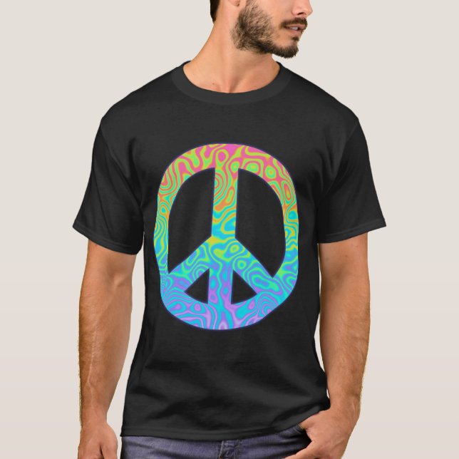 T-shirt Symbole de paix dégradé (Devant)