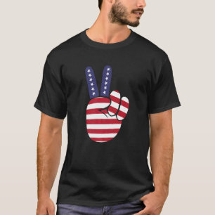 T-shirt Symbole de paix du drapeau américain