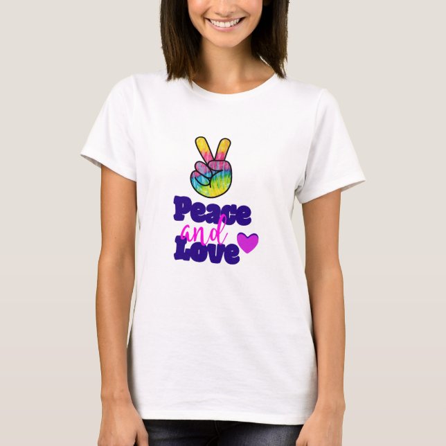 T-shirt Symbole de paix et d'amour Arc-en-ciel (Devant)