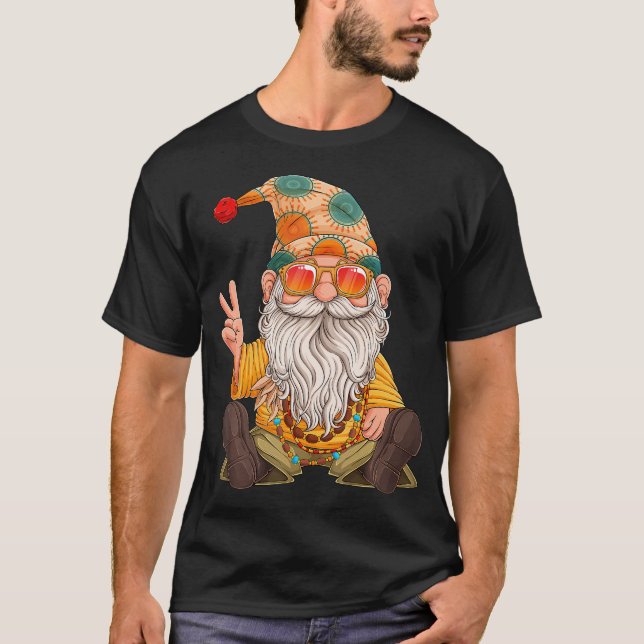 T-shirt SYMBOLE DE PAIX Gnome Hippie Amateurs Gnomes (Devant)
