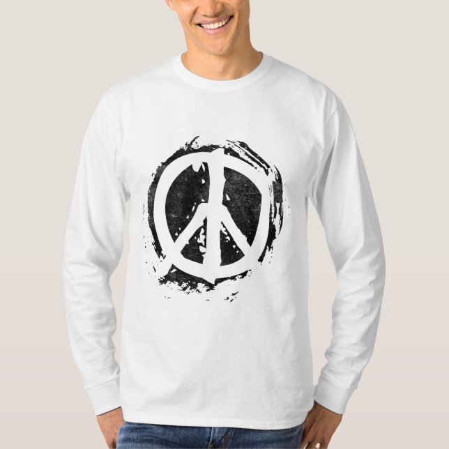 T-shirt Symbole de paix grunge (Devant)