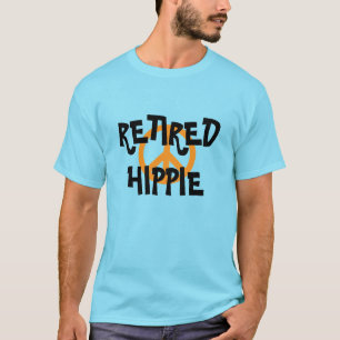 T-shirt Symbole de paix Hippie à la retraite, design popul