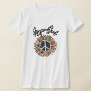 T-shirt SYMBOLE DE PAIX Hippie Soul Tournesol
