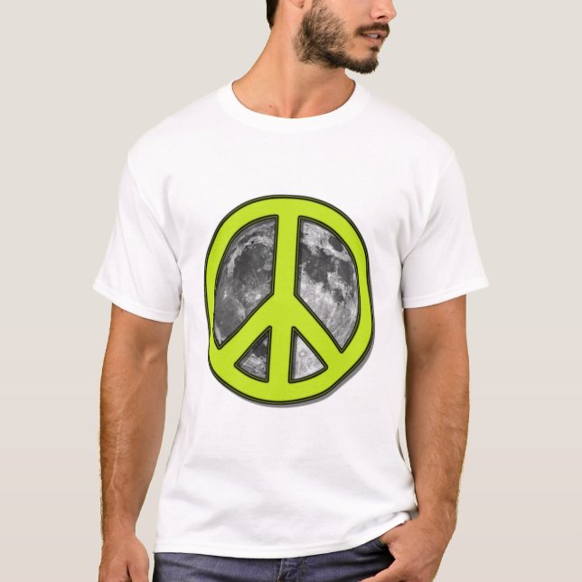 T-SHIRT SYMBOLE DE PAIX LUNE VERTE (Devant)