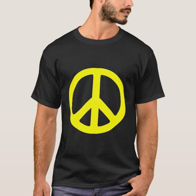 T-shirt SYMBOLE DE PAIX RÉtro JAUNE (Devant)