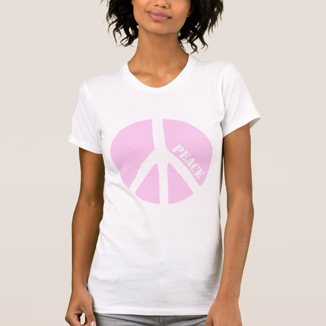T-shirt Symbole de paix rose (Devant)
