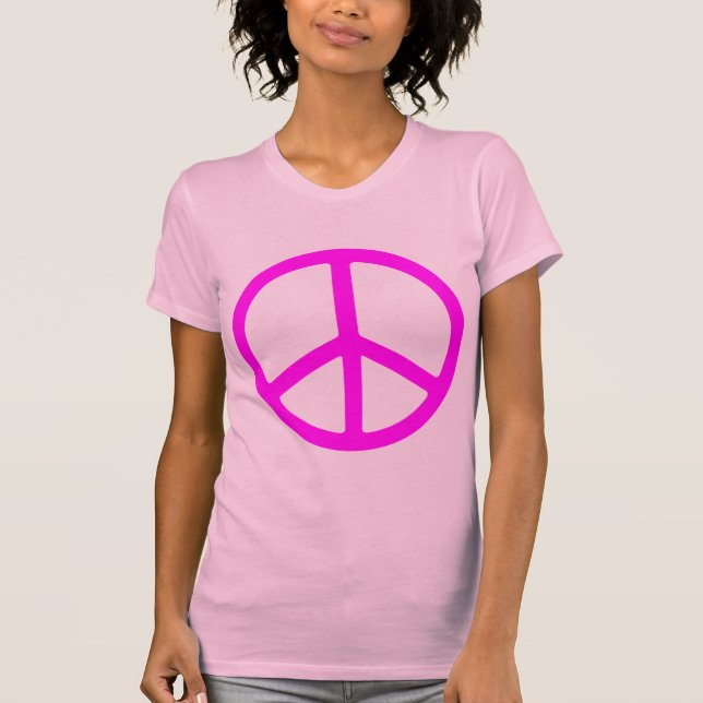 T-shirt Symbole de paix rose pâle (Devant)