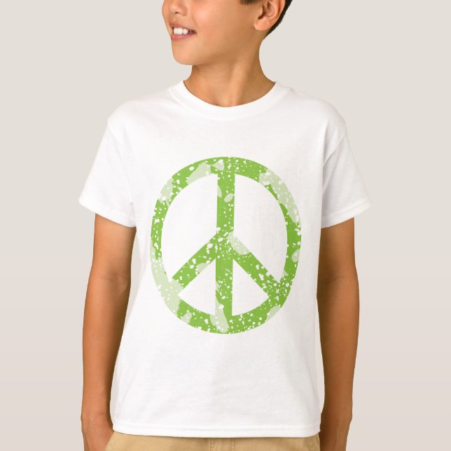 T-shirt Symbole de paix (vert) (Devant)