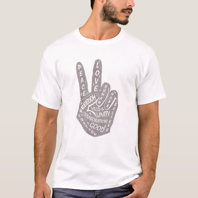 T-shirt SYMBOLE DE PAIX Vintage (Devant)