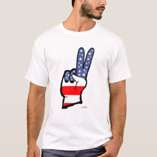 T-shirt SYMBOLE DE PAIX Virginia Wright USA Drapeau de Pai