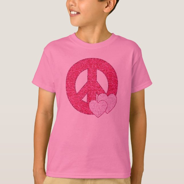 T-shirt SYMBOLE DE parties scintillant DE LA PAIX (Devant)