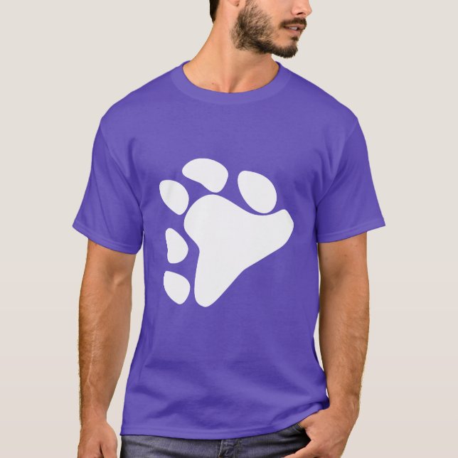 T-SHIRT SYMBOLE DE PATTE D'OURS BLANC (Devant)