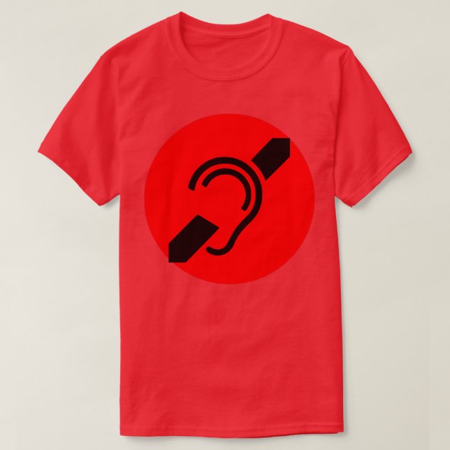 T-shirt Symbole de perte auditive (Design devant)