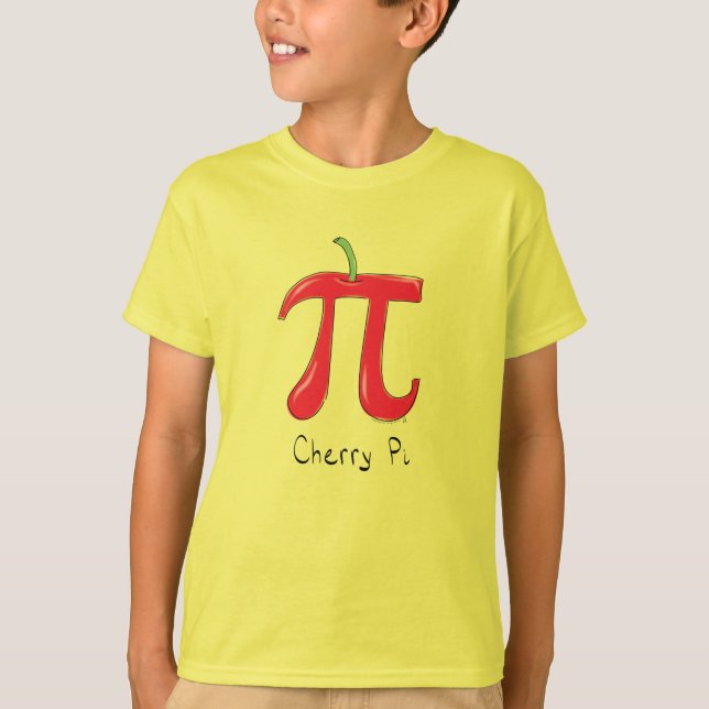 T-shirt Symbole de pi cerise drôle de maths (Devant)