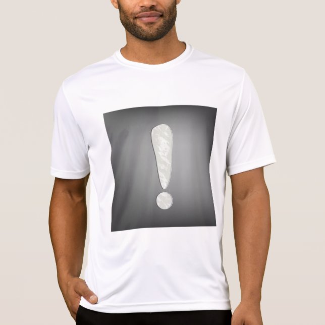 T-shirt Symbole de point d'exclamation grunge industriel (Devant)