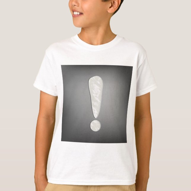 T-shirt Symbole de point d'exclamation grunge industriel (Devant)