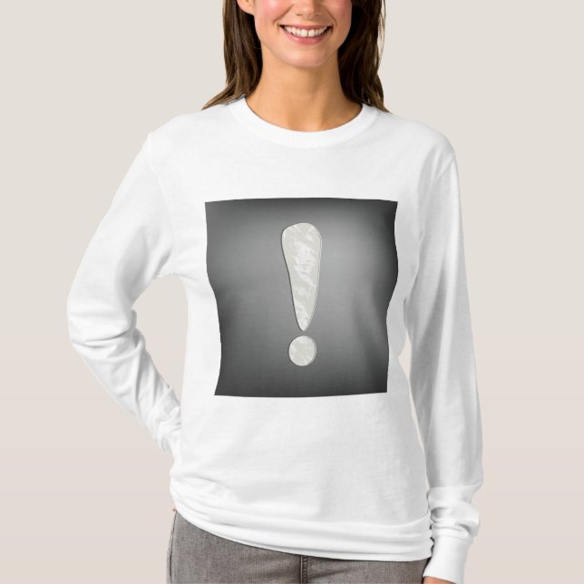 T-shirt Symbole de point d'exclamation grunge industriel (Devant)