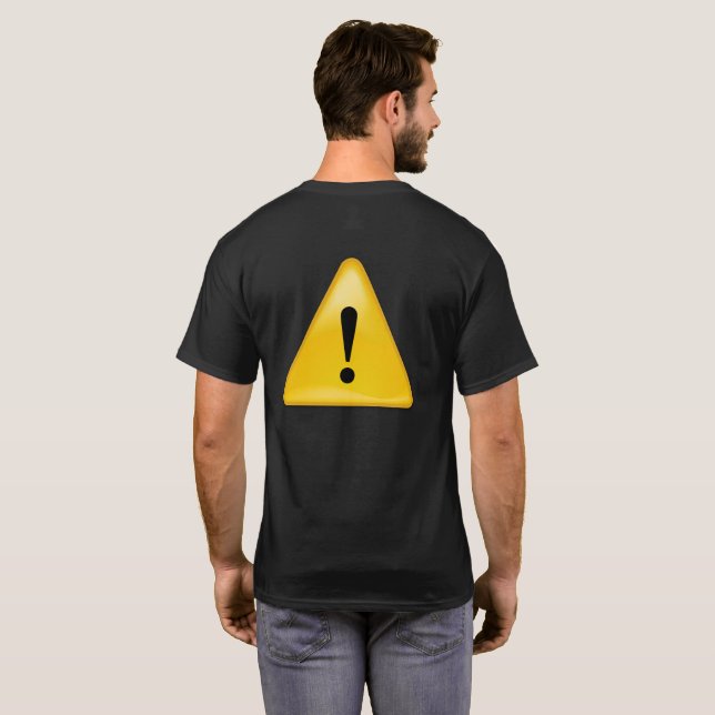 T-shirt Symbole de précaution pour la sécurité de moto (Dos entier)