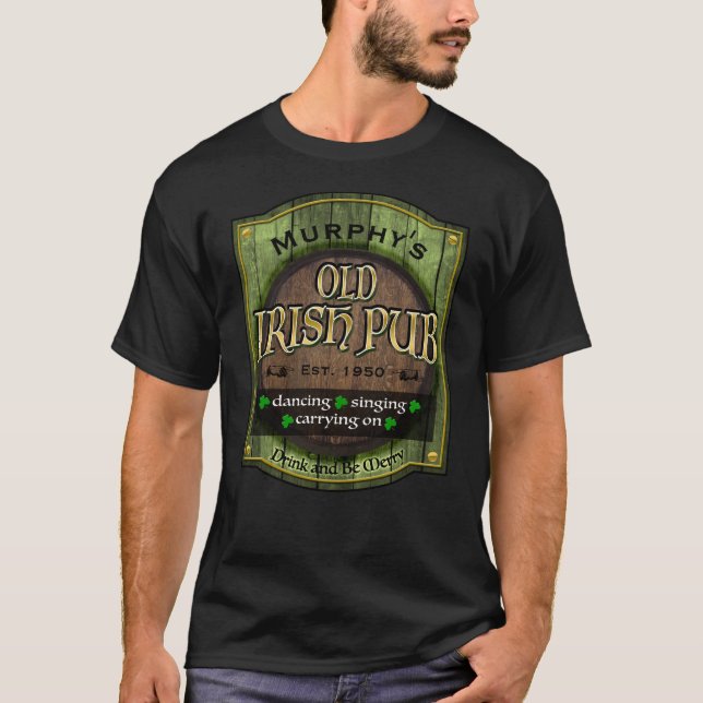 T-shirt Symbole de pub irlandais personnalisé (Devant)