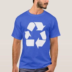 T-shirt Symbole de recyclage blanc cool