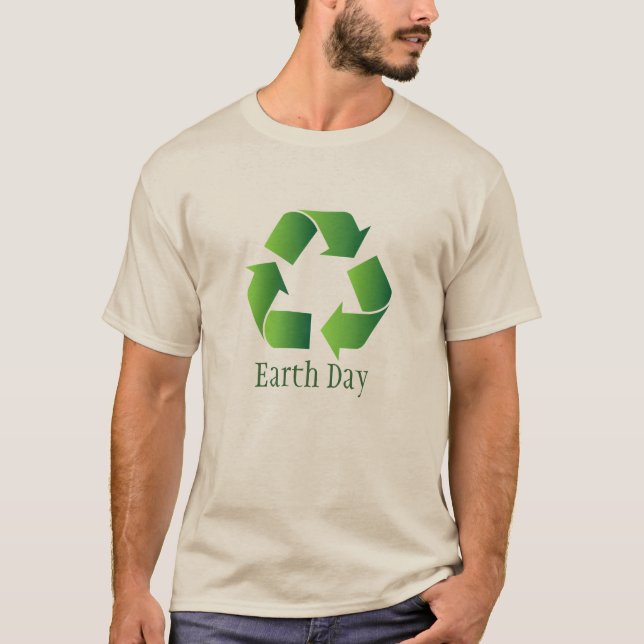 T-shirt Symbole de recyclage vert (Devant)