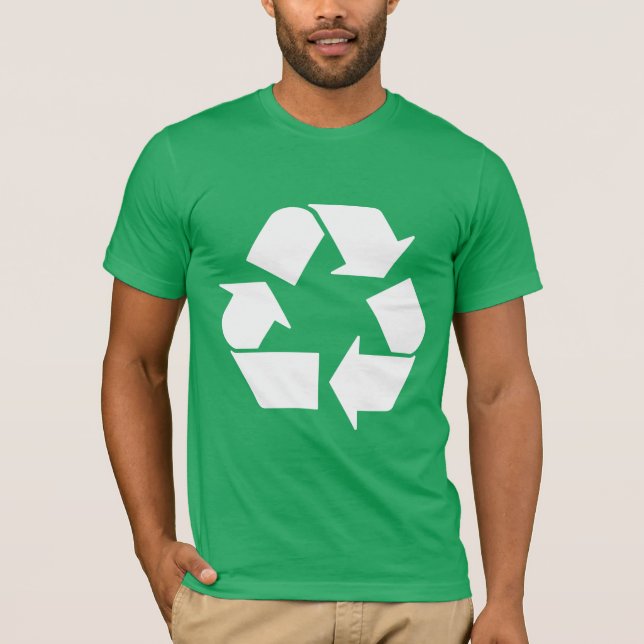 T-SHIRT SYMBOLE DE RECYCLE BLANC (Devant)