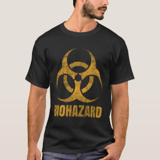 T-shirt Symbole de risque biologique Revêtement Patiné dés