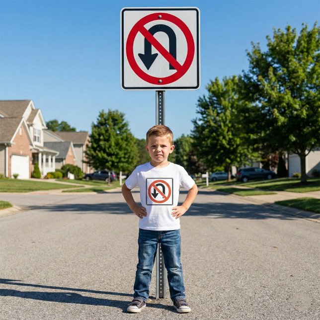 T-SHIRT SYMBOLE DE ROUTE DE SÉCURITÉ DE LA CIRCULATION (Créateur téléchargé)
