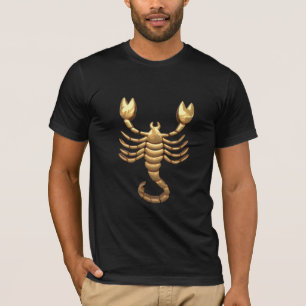 T-shirt Symbole de scorpion or Tone Zodiac