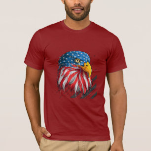 T-shirt Symbole de séchage du drapeau américain d'Aigle ch