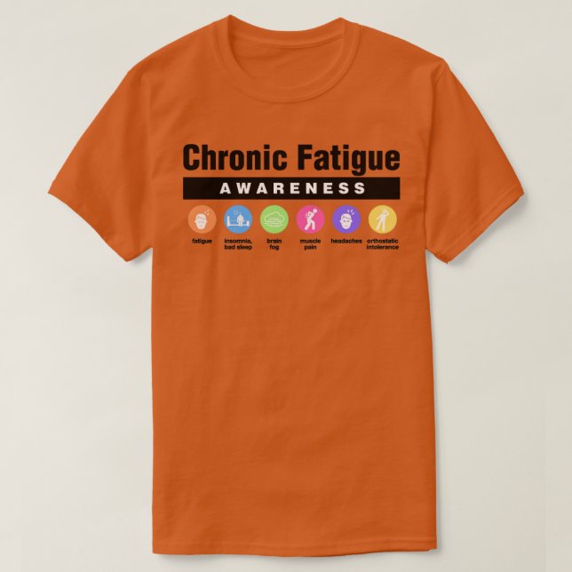 T-shirt Symbole de sensibilisation au syndrome de fatigue  (Design devant)
