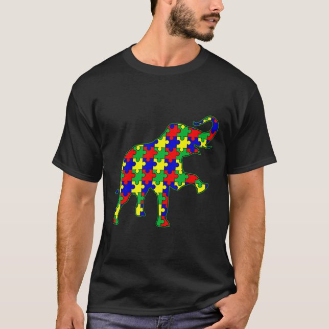T-shirt Symbole de sensibilisation sur l'autisme Couleurs  (Devant)