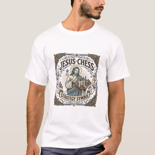 T-shirt Symbole de stratégie d'échecs de Jésus Stratégie d