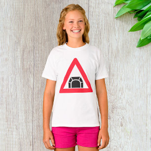 T-shirt Symbole de trafic du panneau d'avertissement du tu