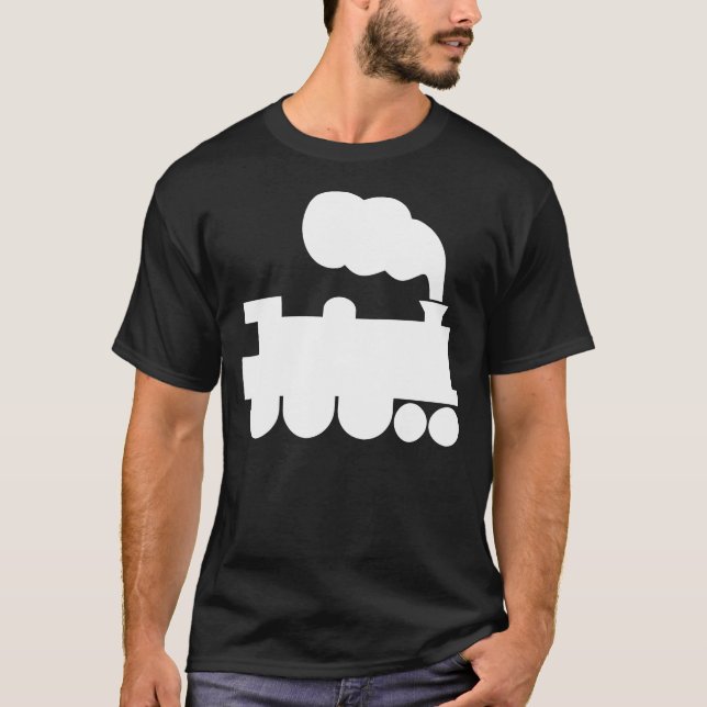 T-shirt Symbole de train à vapeur - Blanc (Devant)