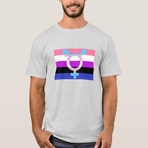 T-shirt Symbole de transport de drapeau de Genderfluid