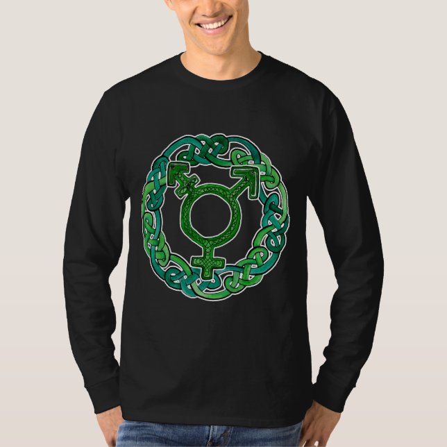 T-shirt Symbole de transsexuel de Knotwork de Celtic (Devant)