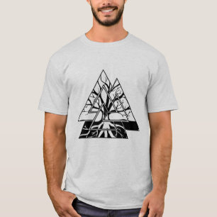 T-shirt Symbole de Valknut et arbre de la vie - Yggdrasil