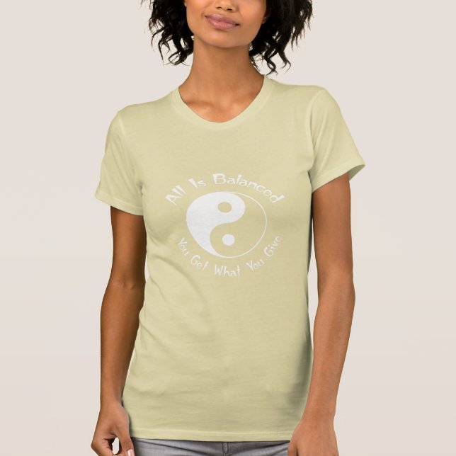 T-shirt Symbole de Yin Yang d'équilibre (Devant)