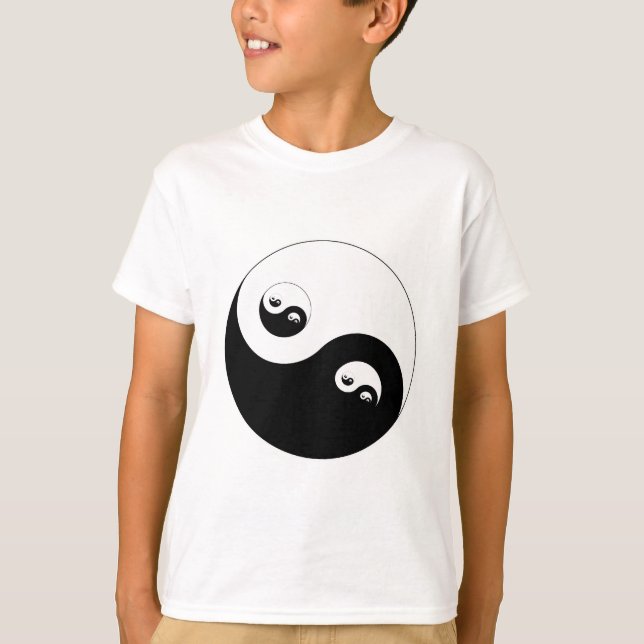 T-shirt Symbole de Yin Yang fractal (Devant)