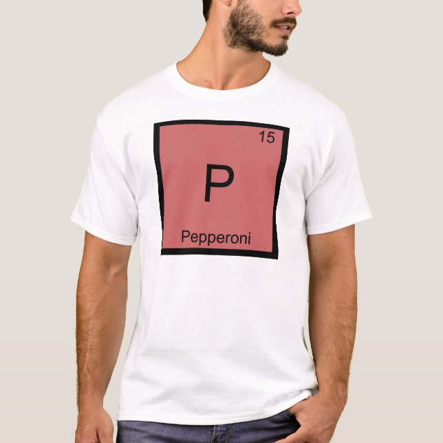 T-shirt symbole d'élément de chimie drôle au peppe (Devant)