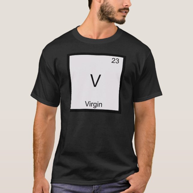 T-Shirt symbole d'élément de chimie drôle de Vierg (Devant)