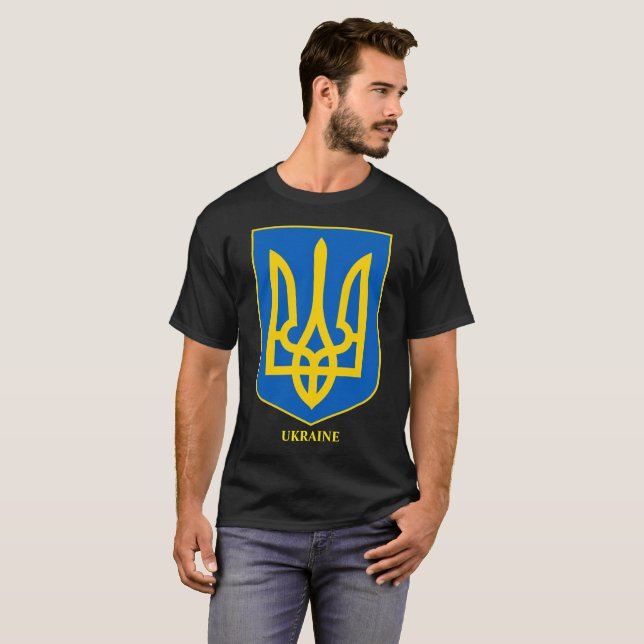 T-shirt Symbole d'État princier Volodymyr la Grande Ukrain (Devant entier)