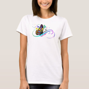 T-shirt Symbole d'infini et papillons monarques pour l'aut