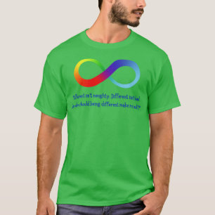 T-shirt Symbole d'infinité arc-en-ciel différent