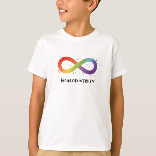 T-shirt Symbole d'infinité arc-en-ciel Sensibilisation à l