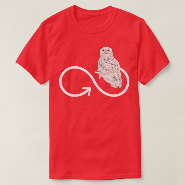 T-shirt Symbole d'infinité Chouette de la forêt d'Amours (Design devant)