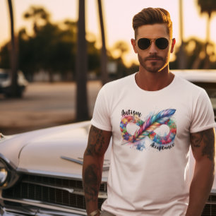 T-shirt Symbole d'infinité de la sensibilisation sur l'aut