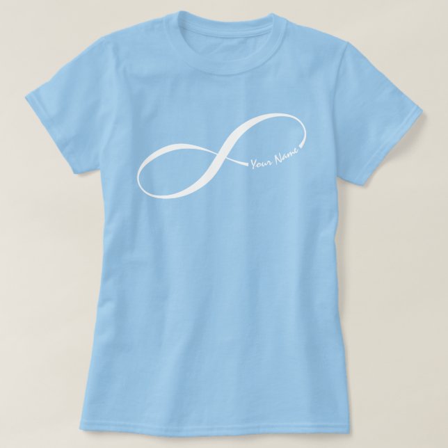 T-shirt Symbole d'infinité de nom personnalisé (Design devant)